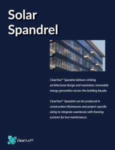 ClearVue Solar Spandrel Brochure Cover