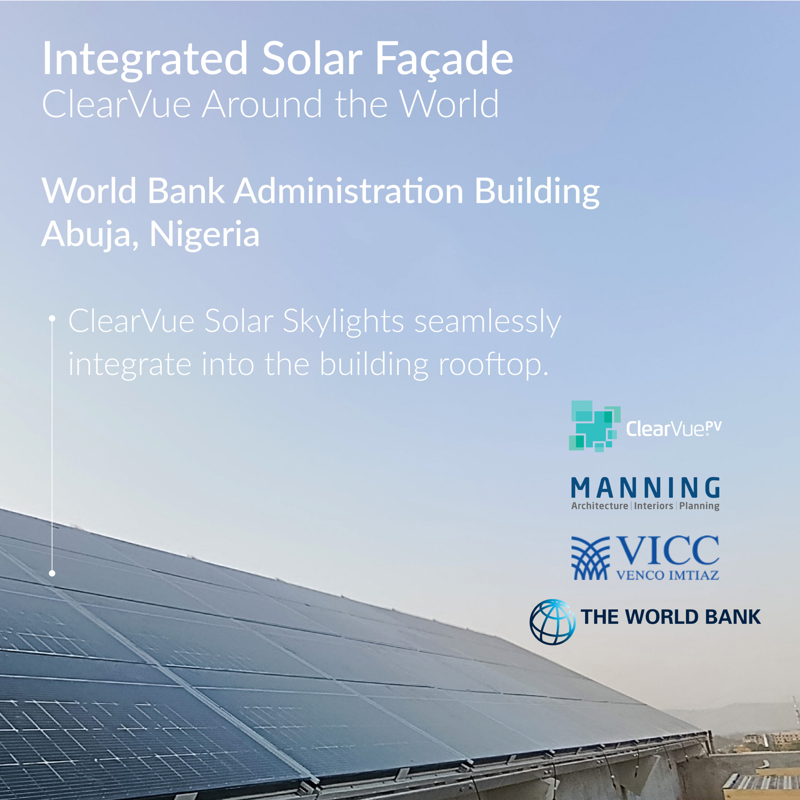 ClearVue World Bank Administration Building Abuja Nigeria Solar Skylight Deployment