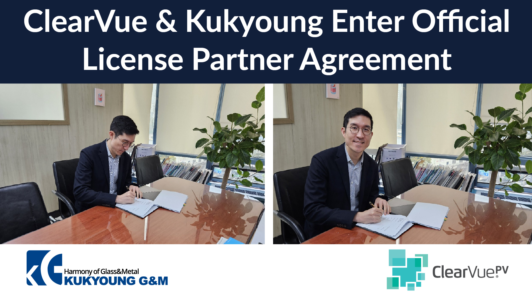 ClearVue Kukyoung Enter Official License Agreement