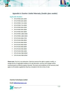 Limited Warranty Appendix Double Glass Module thumbnail