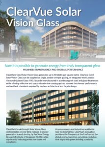 ClearVue Solar Vision Glass Datasheet Thumbnail